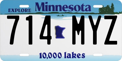 MN license plate 714MYZ