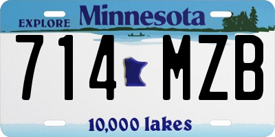 MN license plate 714MZB