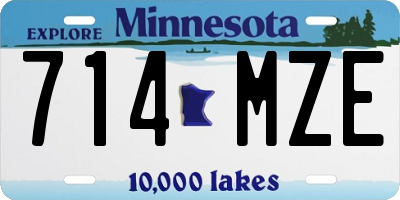 MN license plate 714MZE