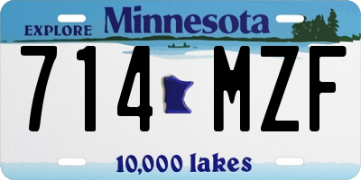 MN license plate 714MZF