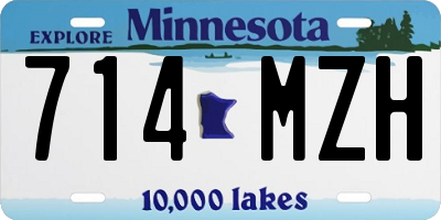 MN license plate 714MZH