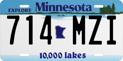 MN license plate 714MZI