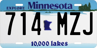 MN license plate 714MZJ