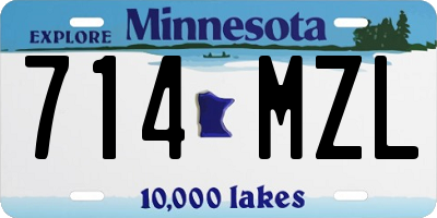 MN license plate 714MZL
