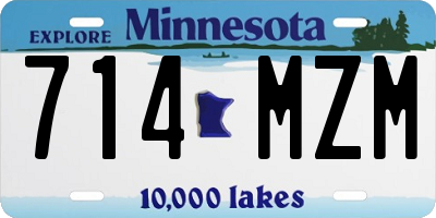MN license plate 714MZM