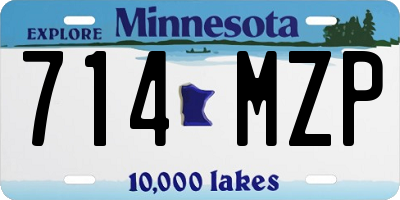 MN license plate 714MZP