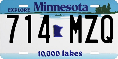 MN license plate 714MZQ