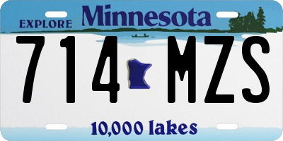 MN license plate 714MZS