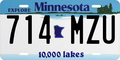MN license plate 714MZU