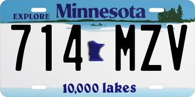 MN license plate 714MZV