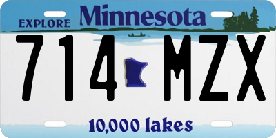MN license plate 714MZX