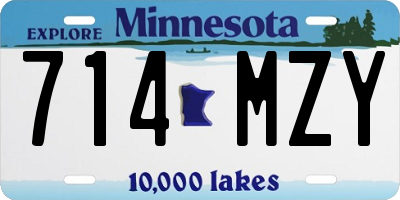 MN license plate 714MZY