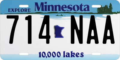 MN license plate 714NAA
