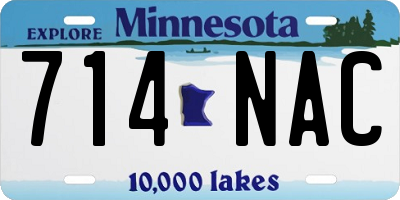 MN license plate 714NAC