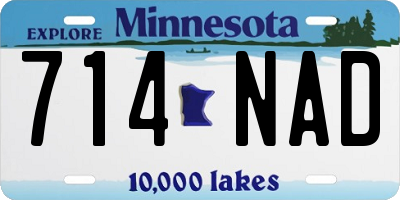 MN license plate 714NAD