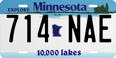MN license plate 714NAE