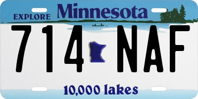 MN license plate 714NAF