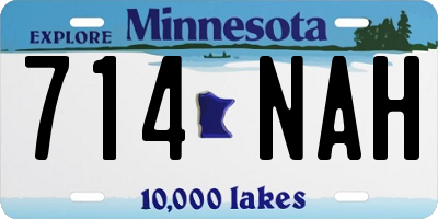 MN license plate 714NAH