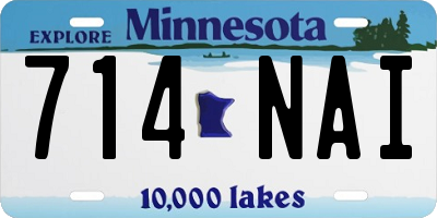 MN license plate 714NAI