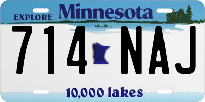 MN license plate 714NAJ