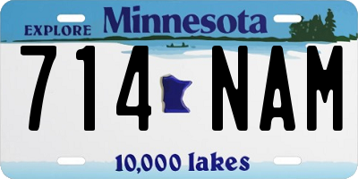 MN license plate 714NAM