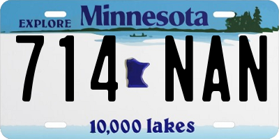 MN license plate 714NAN