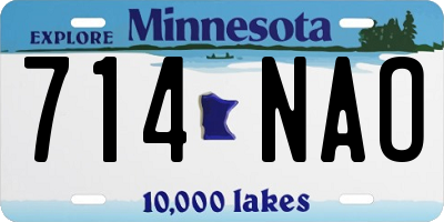 MN license plate 714NAO