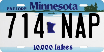 MN license plate 714NAP
