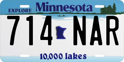 MN license plate 714NAR