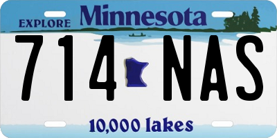 MN license plate 714NAS