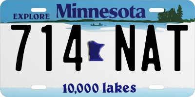 MN license plate 714NAT