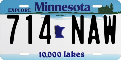 MN license plate 714NAW