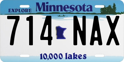 MN license plate 714NAX