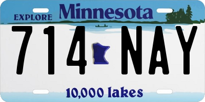 MN license plate 714NAY
