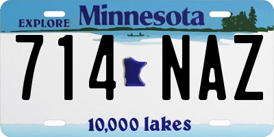 MN license plate 714NAZ