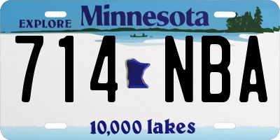 MN license plate 714NBA