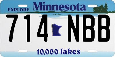 MN license plate 714NBB