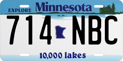 MN license plate 714NBC