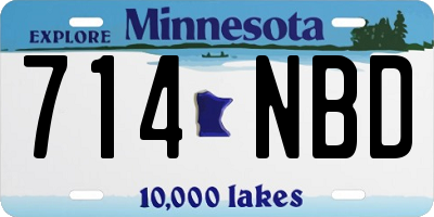 MN license plate 714NBD