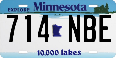 MN license plate 714NBE
