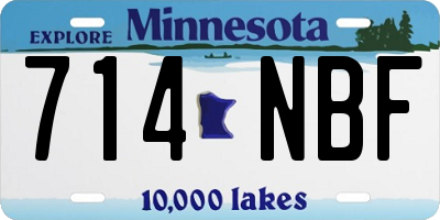 MN license plate 714NBF
