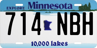 MN license plate 714NBH