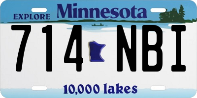 MN license plate 714NBI