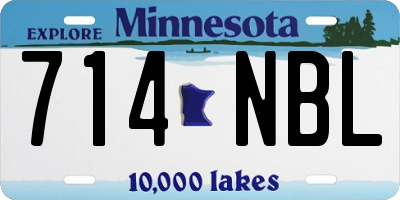 MN license plate 714NBL