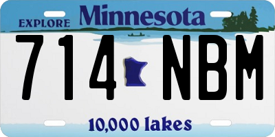 MN license plate 714NBM