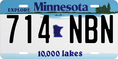MN license plate 714NBN