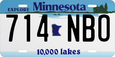 MN license plate 714NBO
