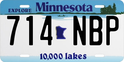 MN license plate 714NBP