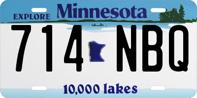 MN license plate 714NBQ