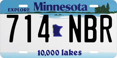 MN license plate 714NBR